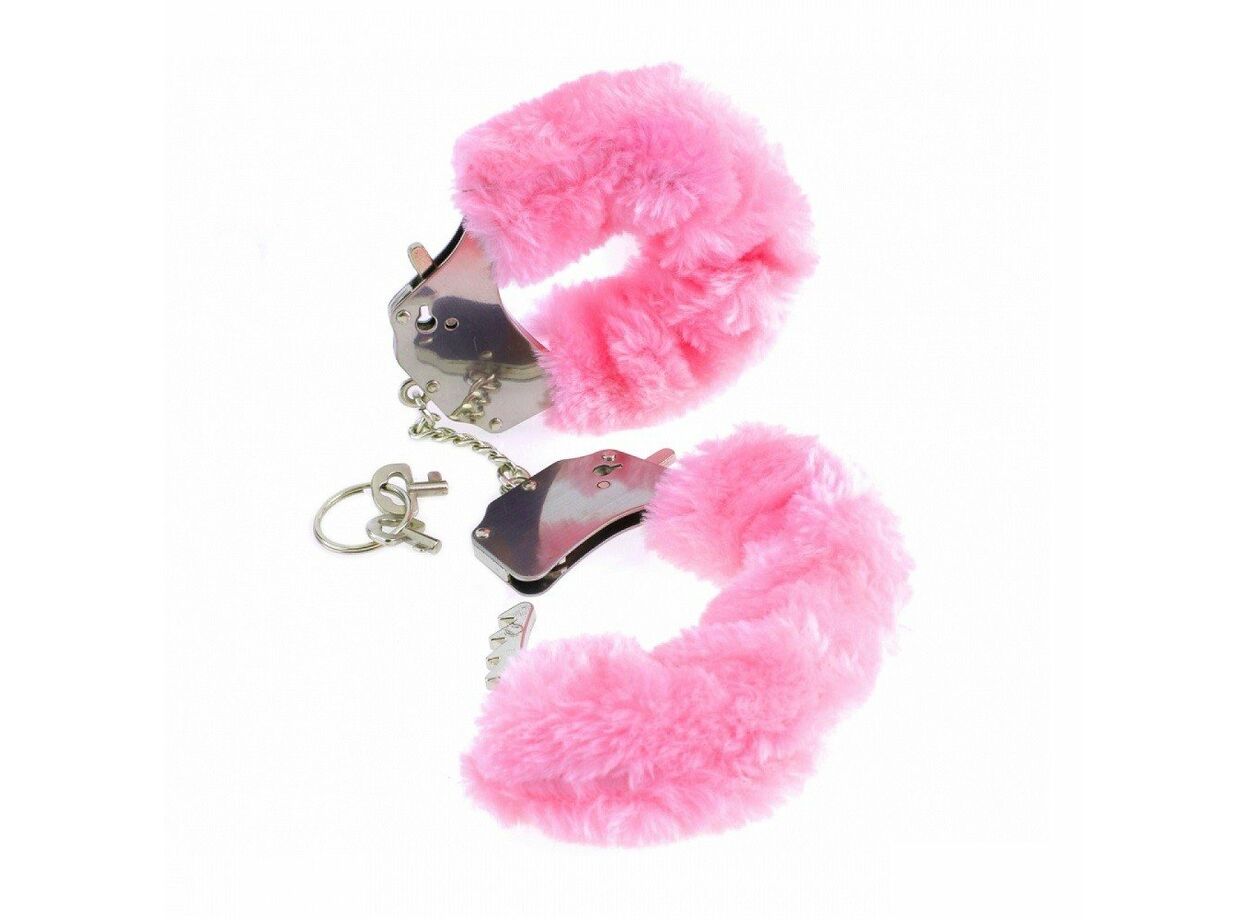 Наручники металлические Pipedream Furry Cuffs с мехом, черные PD3804-23/380423 - PipeDream - Наручники - Купить