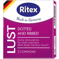 Презервативы рифленые с пупырышками Ritex Lust № 3, 3 шт 1