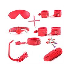 БДСМ-набор в коробке, красный с мехом, 10 предметов 1