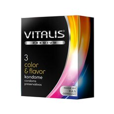 Презервативы цветные Vitalis "Color & flavor", 3 шт 1