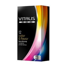 Презервативы цветные Vitalis "Color & flavor", 12 шт 1