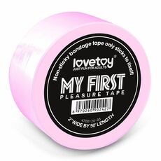 Бондажный скотч My First Non Sticky Bondage Tape cветло-розовый 15м 1