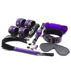 БДСМ набор 8 предметов,черно-фиолетовый 1