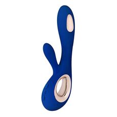 Синий вибратор-кролик Lelo Soraya Wave - 21,8 см. 1