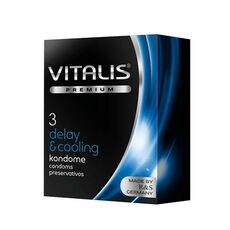 Презервативы с охлаждающим эффектом Vitalis Delay & Cooling, 3 шт 1