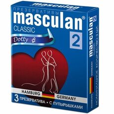 Презервативы с пупырышками Masculan 2 Classic, 3 шт 1