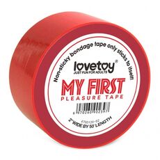 Бондажный скотч My First Non Sticky Bondage Tape красный 15м 1