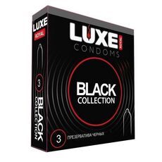 Презервативы чёрные Luxe Black Collection, 3 шт 1
