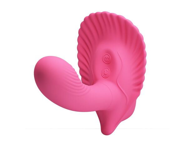 Вибробабочка с вагинальным стимулятором Fancy Clamshell 1