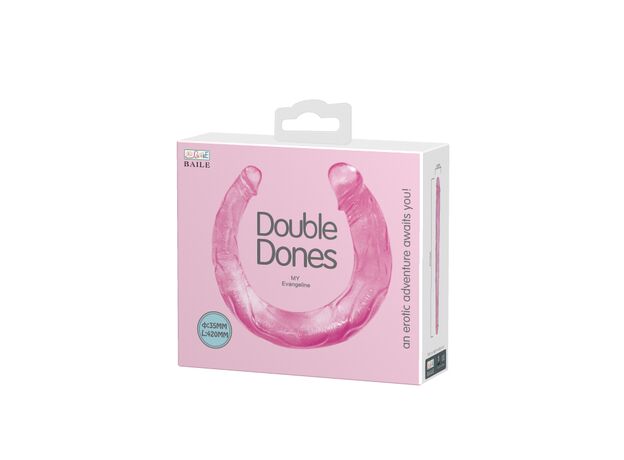 Двухсторонний фаллоимитатор Double Dones pink 2