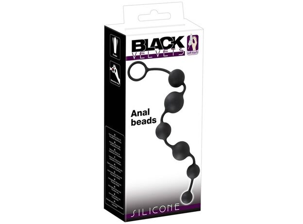 Анальная цепочка "Black Velvets Anal Beads" - 40 см 2