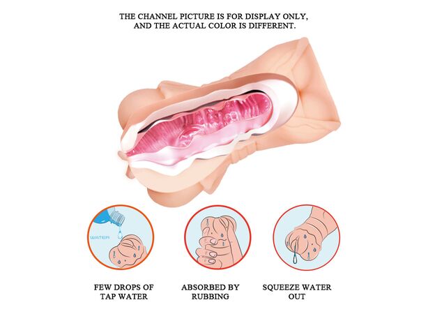 Вагина-мастурбатор с вибрацией с эффектом смазки 3