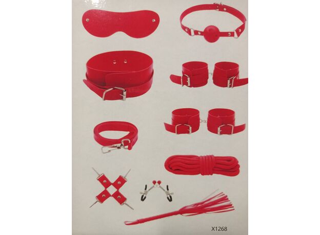 БДСМ-набор в коробке, красный, 10 предметов 2