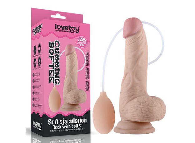 Фаллоимитатор с семяизвержением Soft Ejaculation Cock With Ball 1