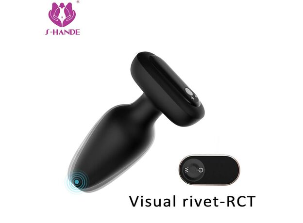 Анальный вибростимулятор Visual Rivet-RCT Green с пультом 1