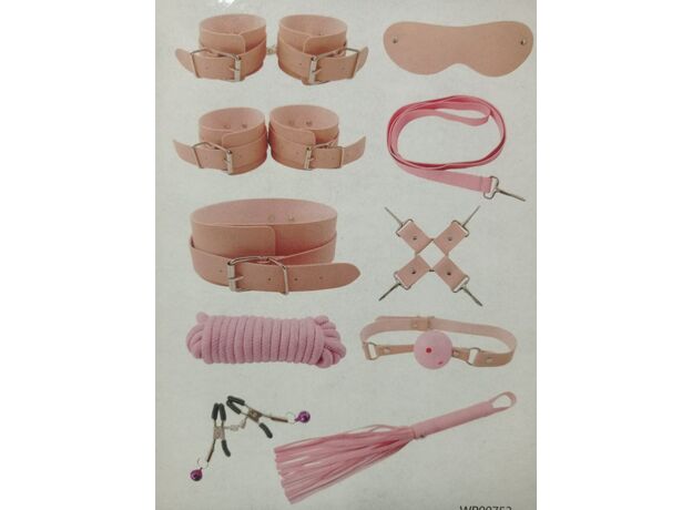 БДСМ-набор в коробке, бледно-розовый, 10 предметов 1