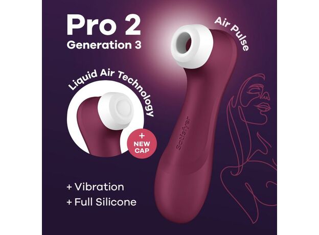 Клиторальный вибростимулятор Pro 2 Generation 3 with Liquid Air, с приложением 5