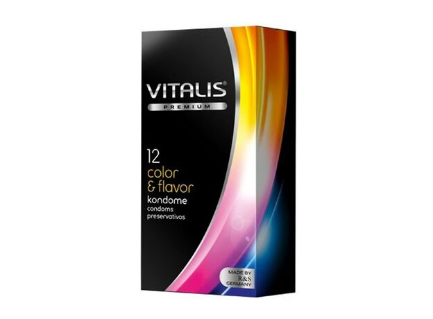 Презервативы цветные Vitalis "Color & flavor", 12 шт 1