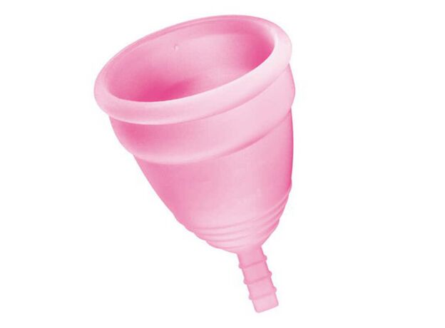 Менструальная чаша силиконовая, розовая, S 1