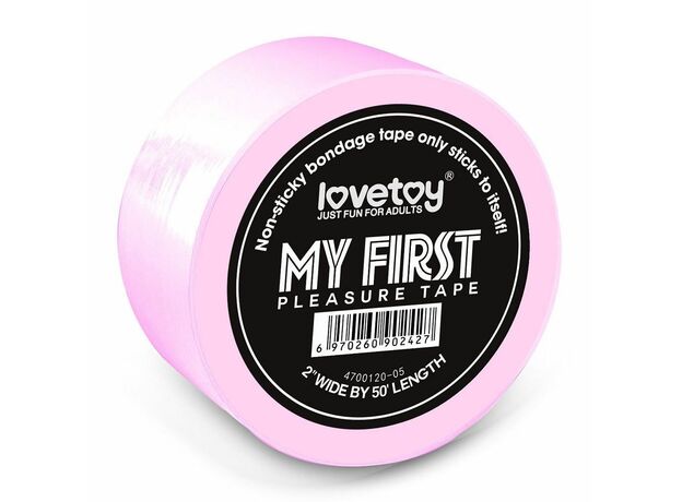 Бондажный скотч My First Non Sticky Bondage Tape cветло-розовый 15м 1