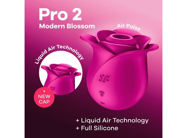 Вакуумно-волновой стимулятор с насадкой "жидкий воздух" Pro 2 Modern Blossom 2