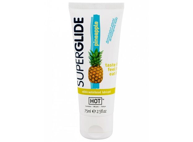 Съедобный любрикант Super Glide Pineapple на водной основе, 75 мл 1