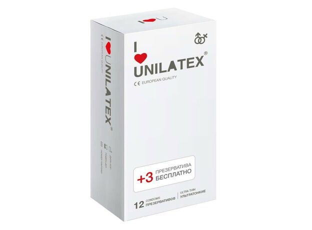 Презервативы Unilatex Ultra Thin, ультратонкие, 12 шт 1