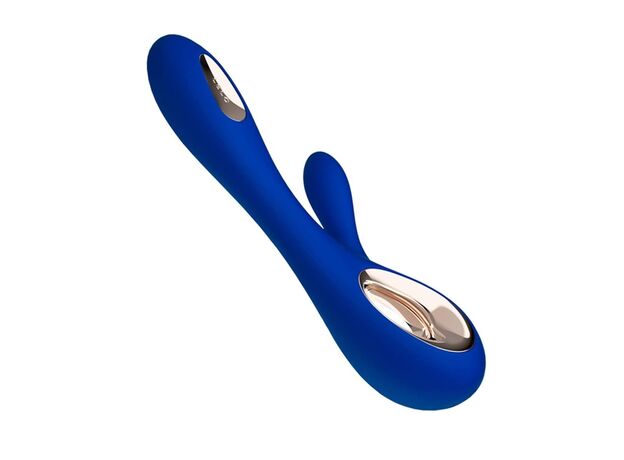 Синий вибратор-кролик Lelo Soraya Wave - 21,8 см. 5