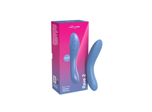 Уникальный вибромассажер We-Vibe Rave 2 Blue для стимуляции зоны G 1