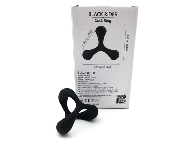 Эрекционное кольцо "Black Rider-2" 4