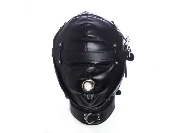 Шлем с отверстием для рта и плотным вклдаками для ушей 1