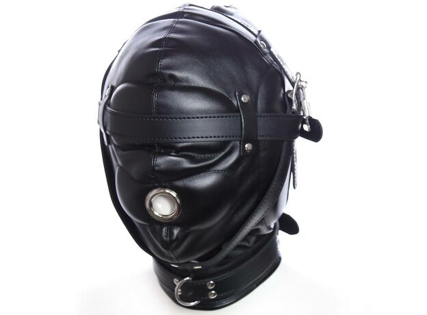 Шлем с отверстием для рта и плотным вклдаками для ушей 2