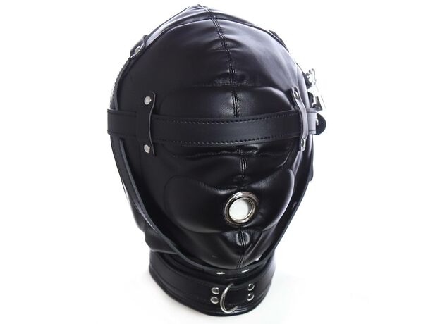 Шлем с отверстием для рта и плотным вклдаками для ушей 3