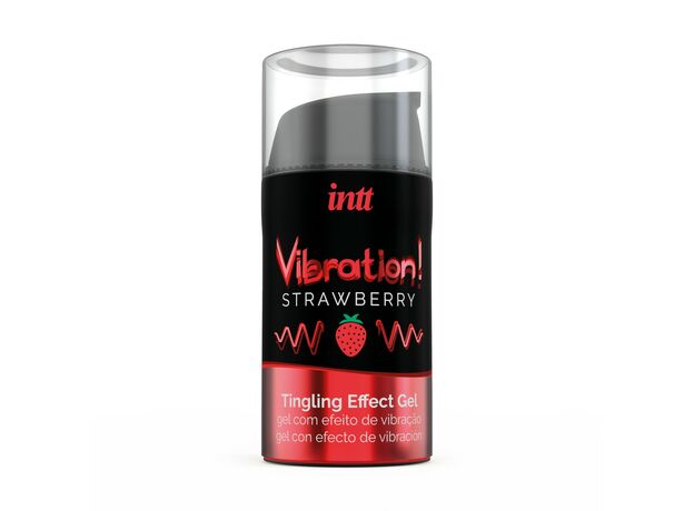 Жидкий интимный гель с эффектом вибрации Strawberry, 15мл 2