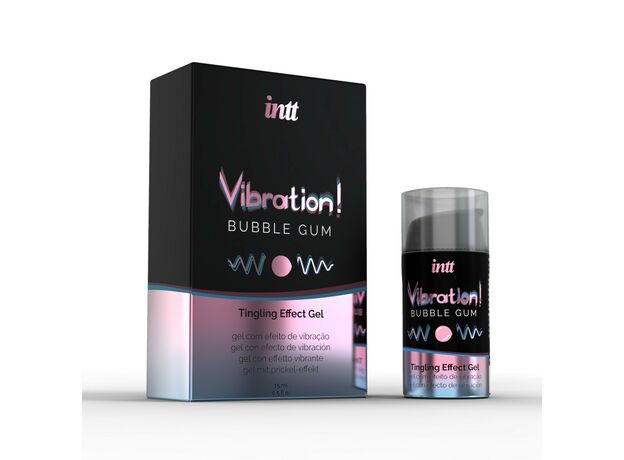 Возбуждающий гель с эффектом вибрации Vibration! Bubble Gum, 15 мл 2