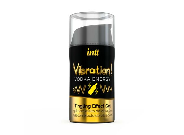 Возбуждающий гель с эффектом вибрации Vibration! Vodka+energy, 15 мл 1