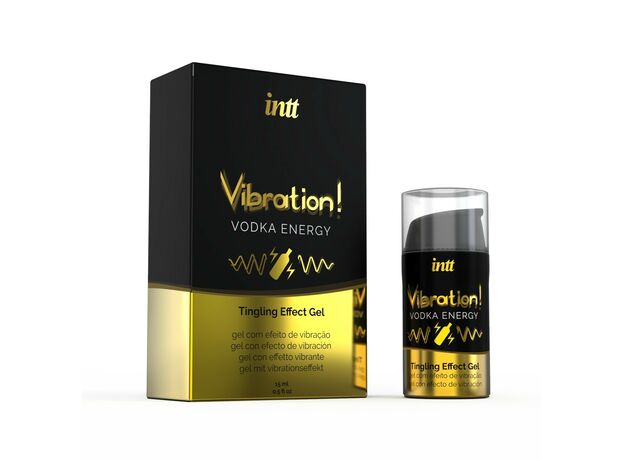 Возбуждающий гель с эффектом вибрации Vibration! Vodka+energy, 15 мл 2
